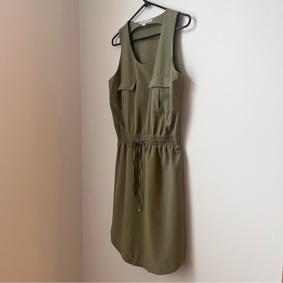 HYFVE Women's Olive Green Tie Waist Dress Size Medium - Picture 2 of 14